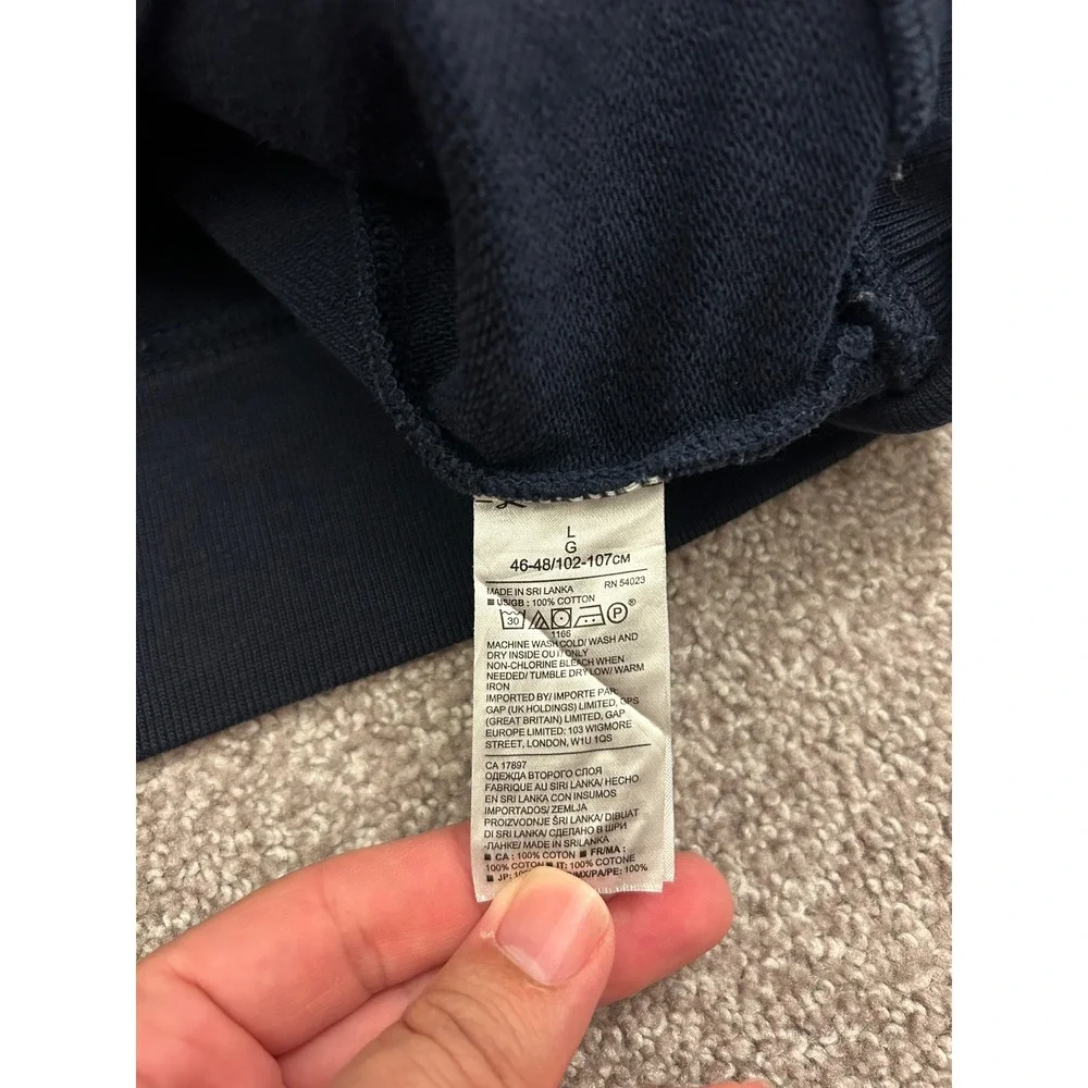 Banana Republic Sweatshirt Mens L Navy Blue Excellent Cotton Crewneck Pullover